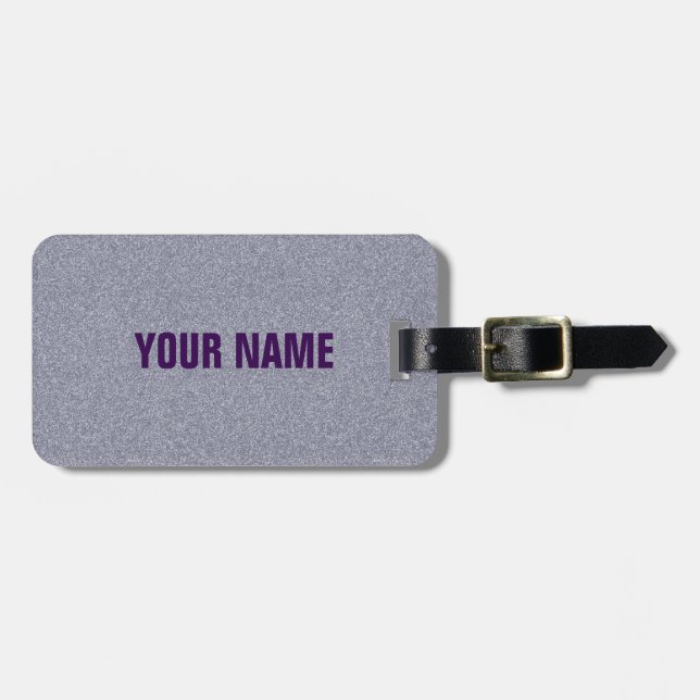 Customizable Faux Denim Graphic Print Luggage Tag (Front Horizontal)