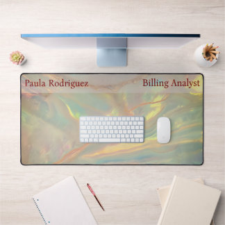 Customizable Faux Pearl Office  Desk Mat