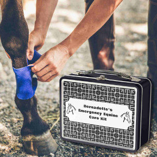 Customizable First Aid Equine Emergency Container Metal Lunch Box