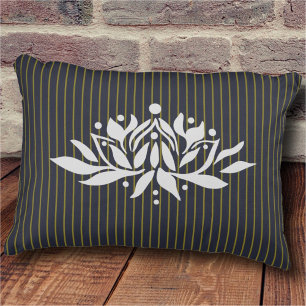 Customizable Flaming Lotus Flower Accent Pillow