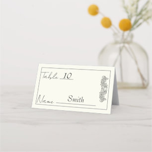 "Customizable Floral Elegance Wedding" Place Card