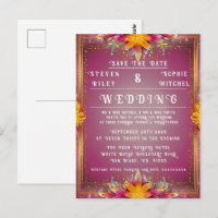 Customizable Floral Wedding Invitation 