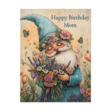 Customizable Flower Gnome Illustration