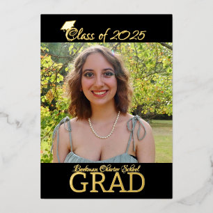 Customizable Foil Graduation Invitation