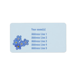 Customizable Forget-me-not Address Labels