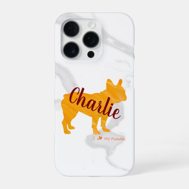 Customizable French Bulldog Pastel - Frenchie iPhone Case (Back)