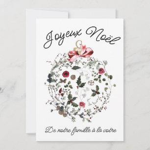Customizable French Christmas Card