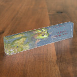 CUSTOMIZABLE / "FROG PEERING ABOVE WATER IN POND" NAMEPLATE<br><div class="desc">ARE YOU A SCIENCE OR BIOLOGY TEACHER?  ADD THIS TO ACRYLIC DESK NAMEPLATE TO YOUR DESK.  TEXT IS COMPLETELY CUSTOMIZABLE,  SO PERSONALIZE IT WITH YOUR OWN NAME AND POSITION USING FONT,  SIZE,  COLOR AND PLACEMENT OF  YOUR CHOICE .</div>
