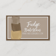 Customizable Fudge Business Cards