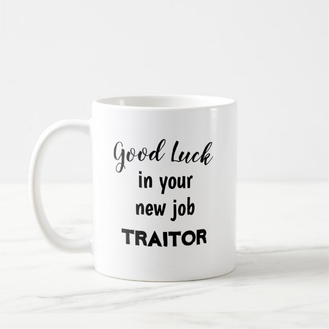 Customizable Funny Leaving Gift For Worker Coffee  Mug (Left)
