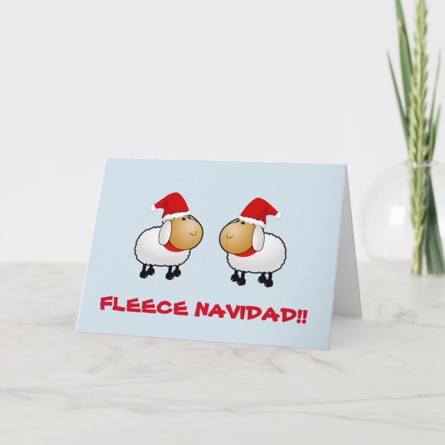 Customizable funny Sheep Christmas card (Front)