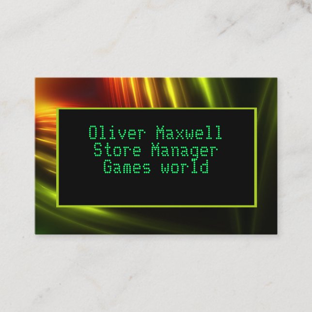 Customizable futuristic space abstract business card (Front)