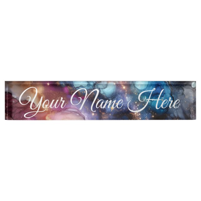 Customizable Galaxy Design Nameplate (Front)