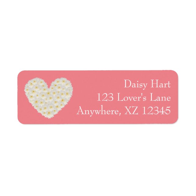 Customizable Gerber Daisy Heart (Front)