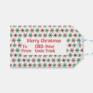 Customizable Gift Tag Christmas Red Plaid
