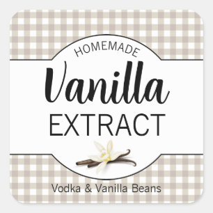 Customizable Gingham Homemade Label HM003_03sqv8