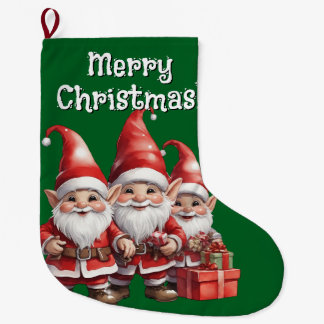 Customizable Gnomes Christmas Stocking