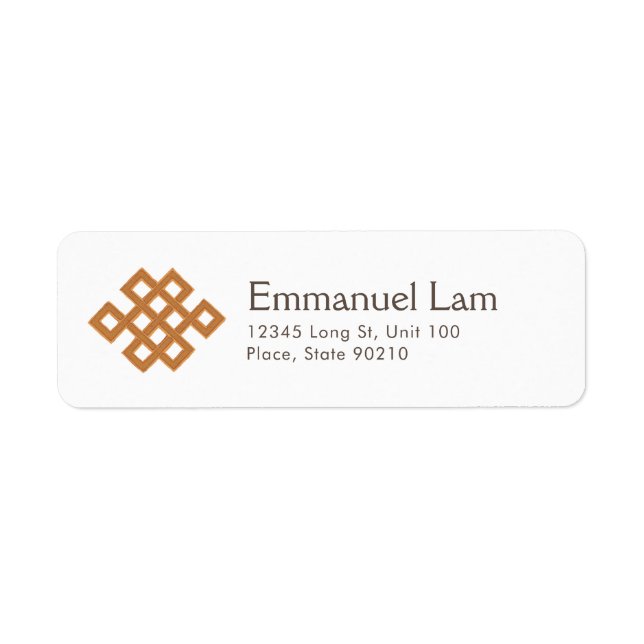 Customizable Gold Symbol Return Address Label (Front)