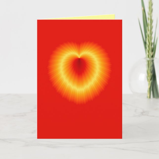 Customizable Golden Heart Greeting Card (Front)