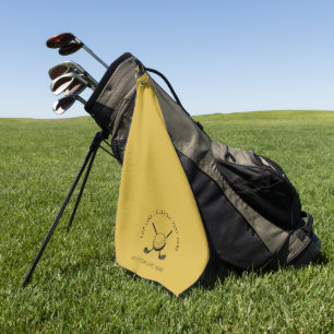 Customizable Golf Towel Featuring Text and Logo