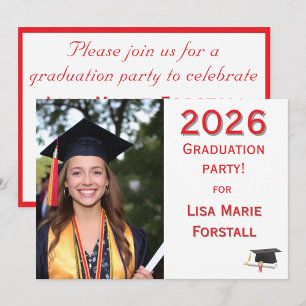 Customizable Graduation  Invitation