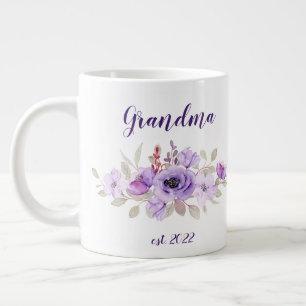 CUSTOMIZABLE Grandma Date - First time Grandma Large Coffee Mug
