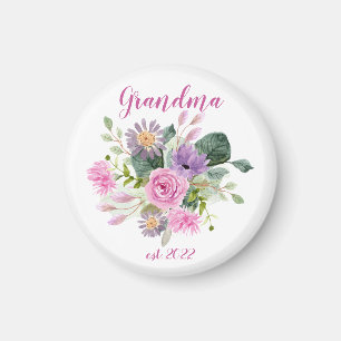 CUSTOMIZABLE Grandma Date - First time Grandma Magnet