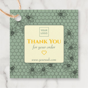 Customizable Green Business Thank You Tag