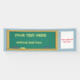 CUSTOMIZABLE Green Chalkboard 2.5 X 8 Banner