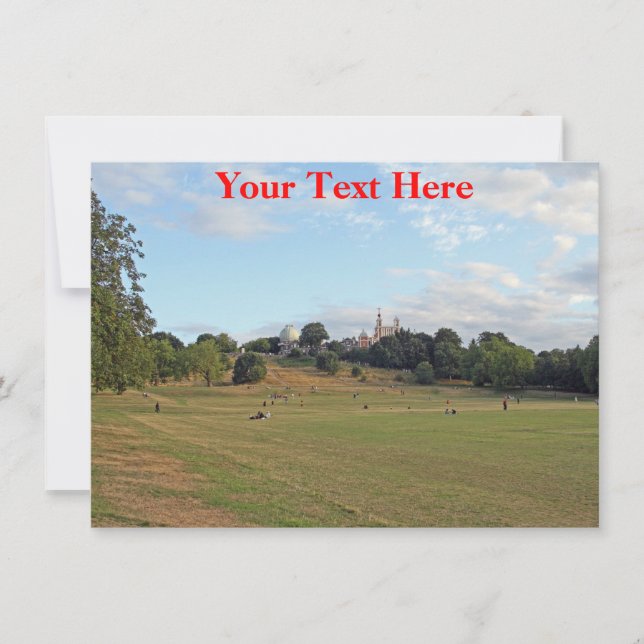 Customizable Greenwich Park, London card (Front)