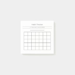 Customizable Habit Tracker Post It Notes 3" x 3"