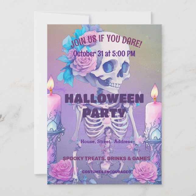 Customizable Halloween Party Invitation (Front)