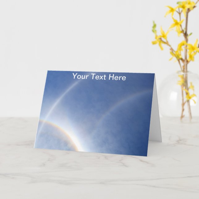 Customizable halos around the sun Card (Yellow Flower)