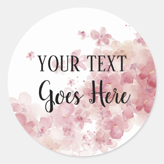 Customizable Handmade Product floral wreath Classic Round Sticker (Front)