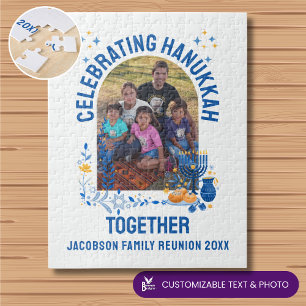 Customizable HANUKKAH FAMILY REUNION Souvenir Jigsaw Puzzle