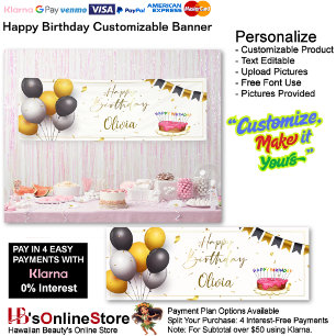 Customizable Happy Birthday Banner 2
