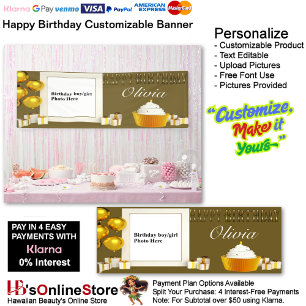 Customizable Happy Birthday Banner 5