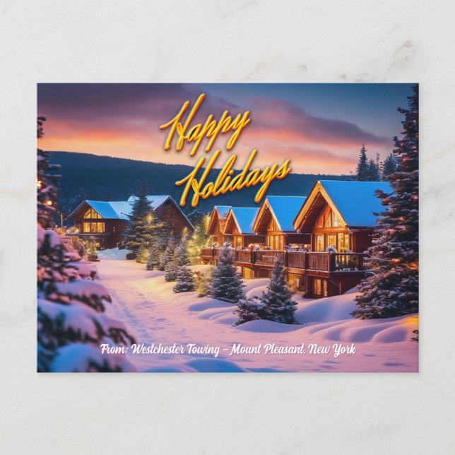 CUSTOMIZABLE Happy Holidays Post Card (Front)