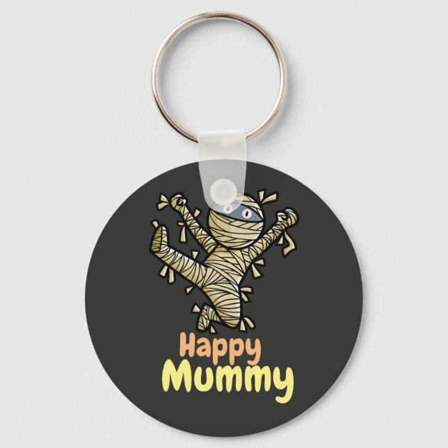 Customizable Happy Mummy Key-Chain Key Ring (Front)
