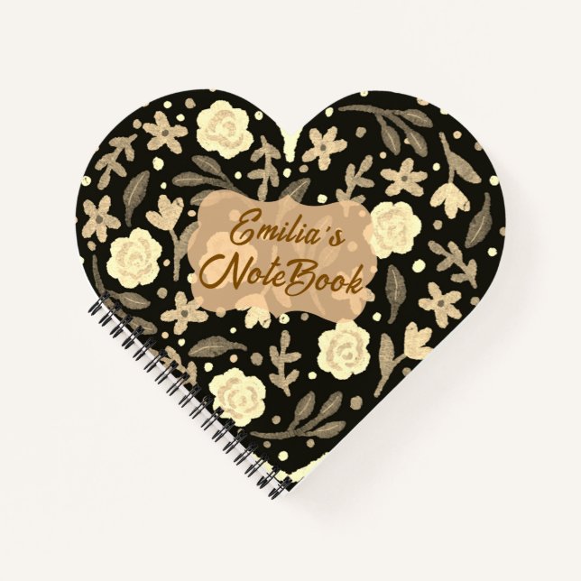 Customizable Heart Spiral NoteBook For Work& Study (Front)