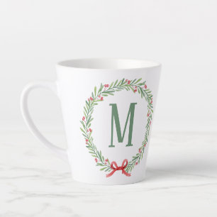 Customizable Holiday Letter and Gift Stickers  Latte Mug