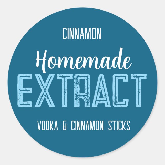 Customizable Homemade Extract Label (Front)