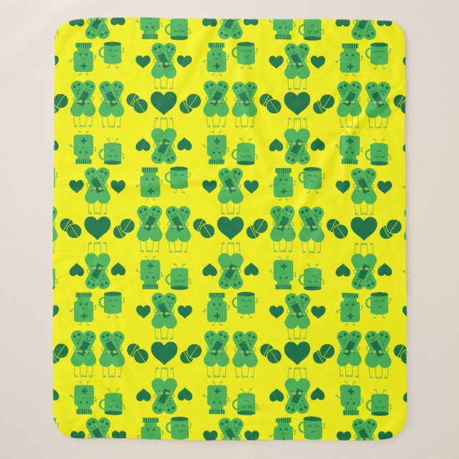 Customizable Hospital Recovery Sherpa Blanket (Front)