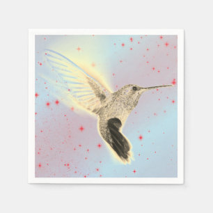 CUSTOMIZABLE HUMMINGBIRD COCKTAIL Paper Napkin