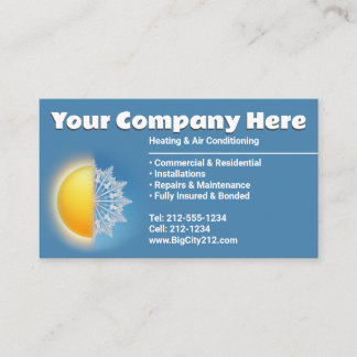 CUSTOMIZABLE HVAC Business Cards