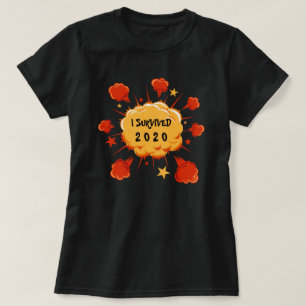 Customizable I survived 20xx explosion orange red T-Shirt