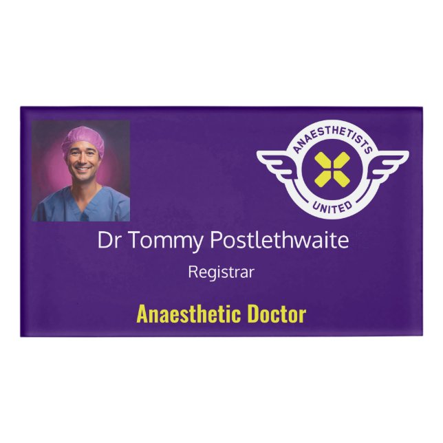 Customizable ID Badge with photo (Front)