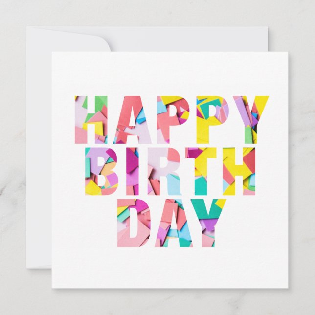 CUSTOMIZABLE IMAGE Happy Birthday Card (Front)