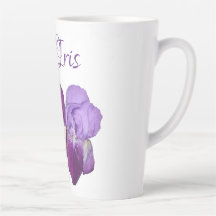 Customizable Iris girl name purple spring flowers 