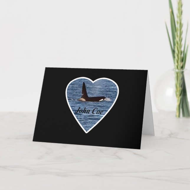 Customizable John Coe Killer Whale West Coast Orca Card (Front)